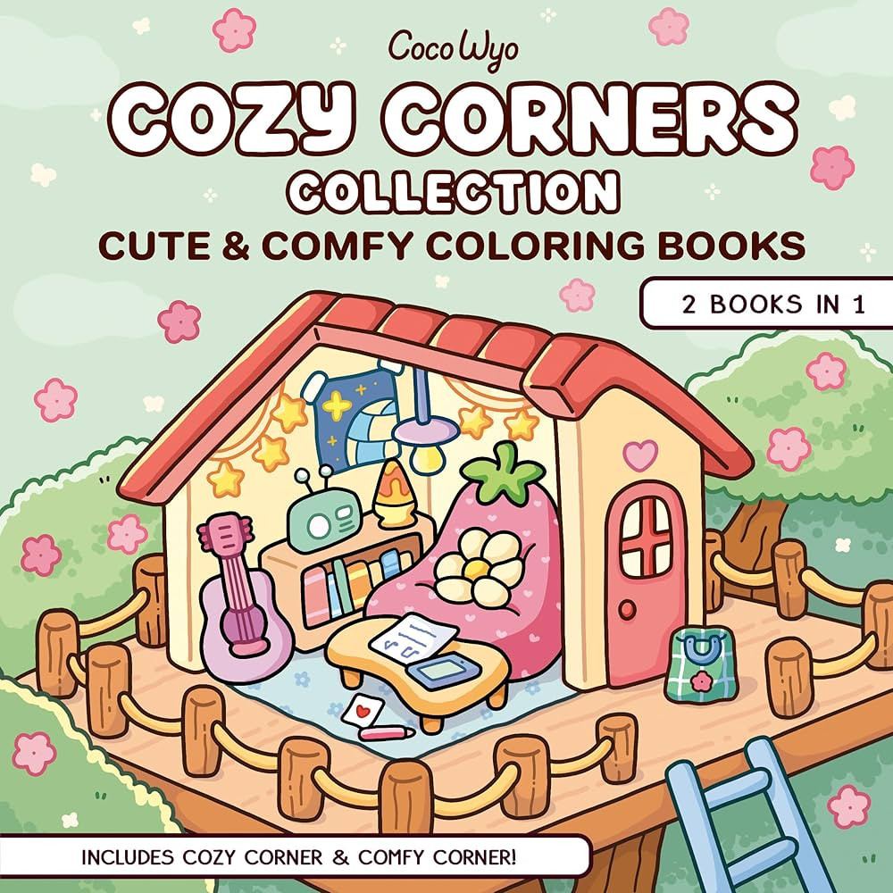 Cozy Corners Collection: 2 Books in 1! Coloring Book for Adults and Kids (Cozy Spaces Coloring) | Amazon (US)