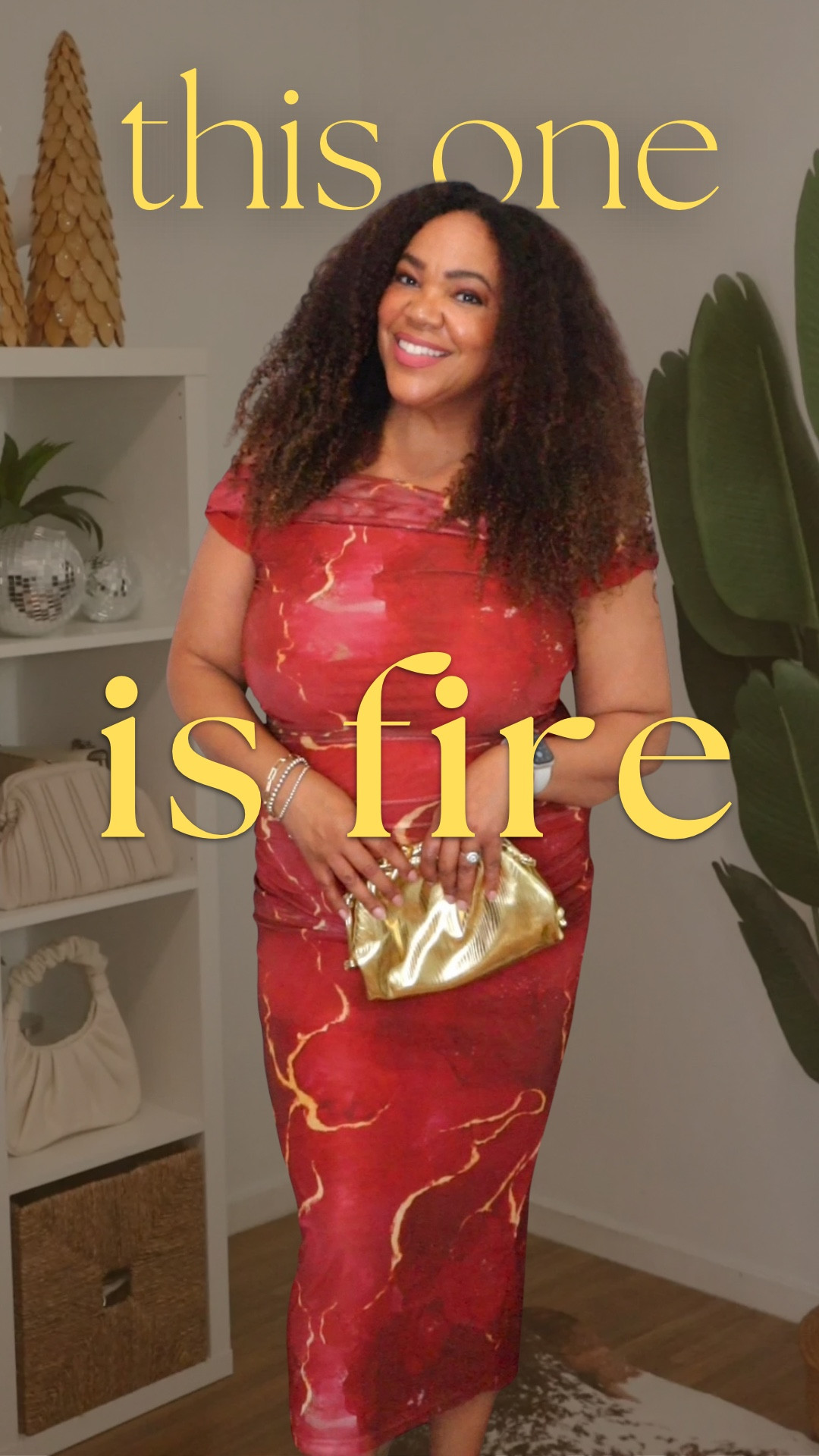 It’s fire 🔥! That’s what I said when I tried this dress on. Super stretchy and comes in an array of prints. Under $50. Wearing a size large. 

#LTKMidsize #LTKOver40 #LTKHoliday