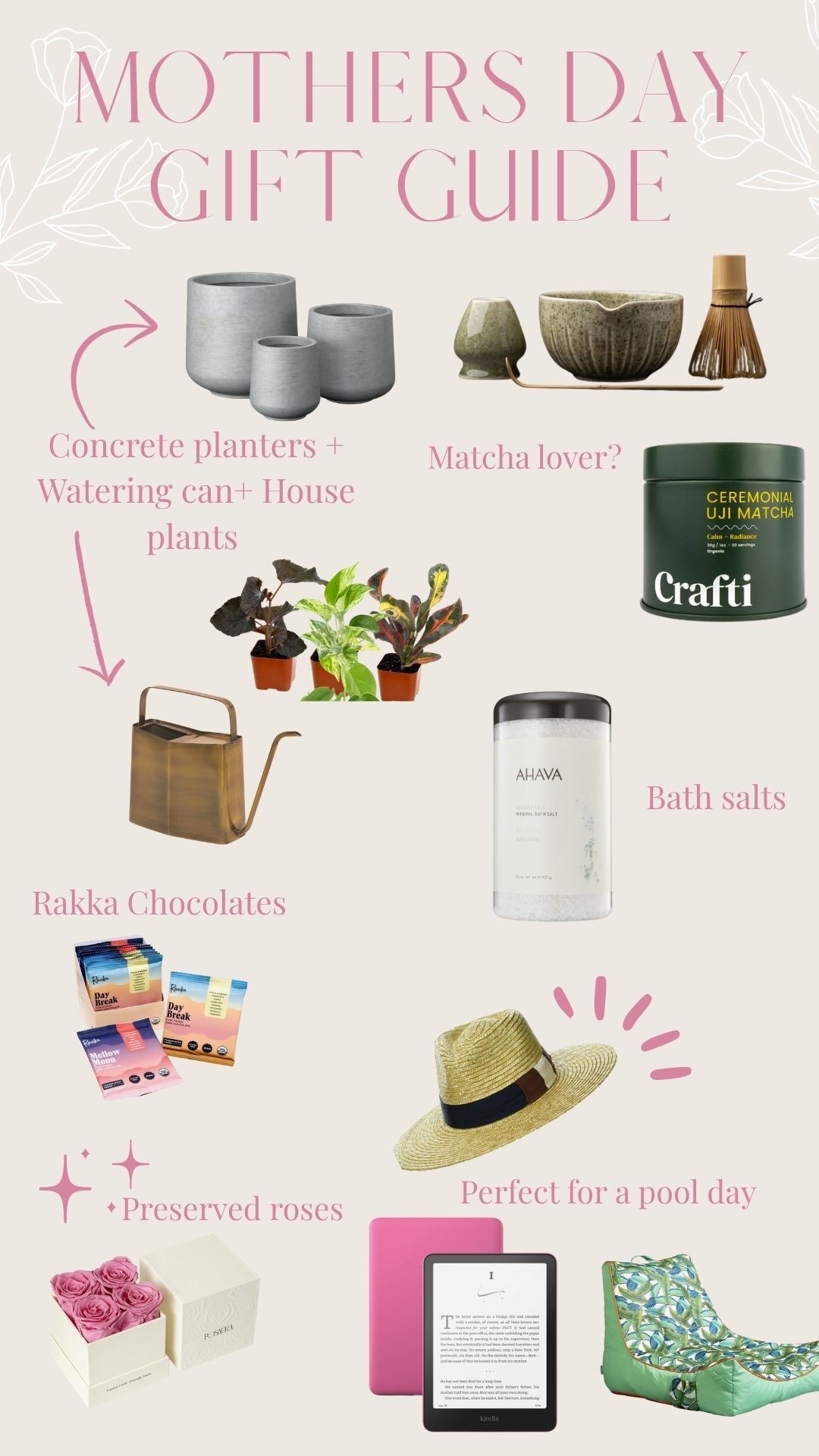 Finding the right gift for Mother’s Day is all about thoughtfulness. Whether she loves quiet mornings with matcha, tending to her plants, or a slow afternoon by the pool, these are a few ideas that feel personal and a little elevated. Each one adds a touch of beauty to everyday moments—just like she does. 

#LTKGiftGuide #LTKBeauty #LTKSeasonal