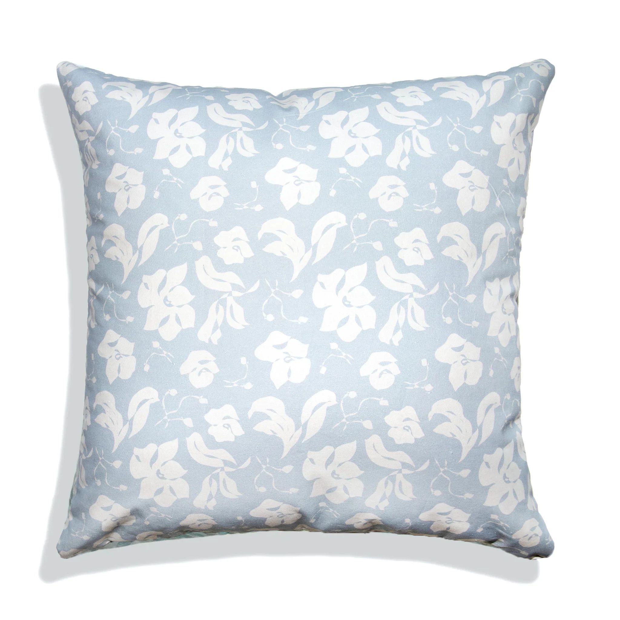 Cornflower Blue Floral Pillow | Pepper