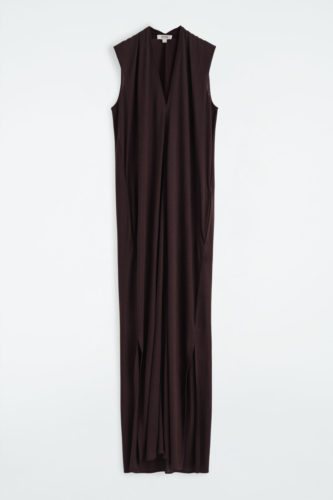 DRAPED V-NECK MAXI DRESS | COS (US)