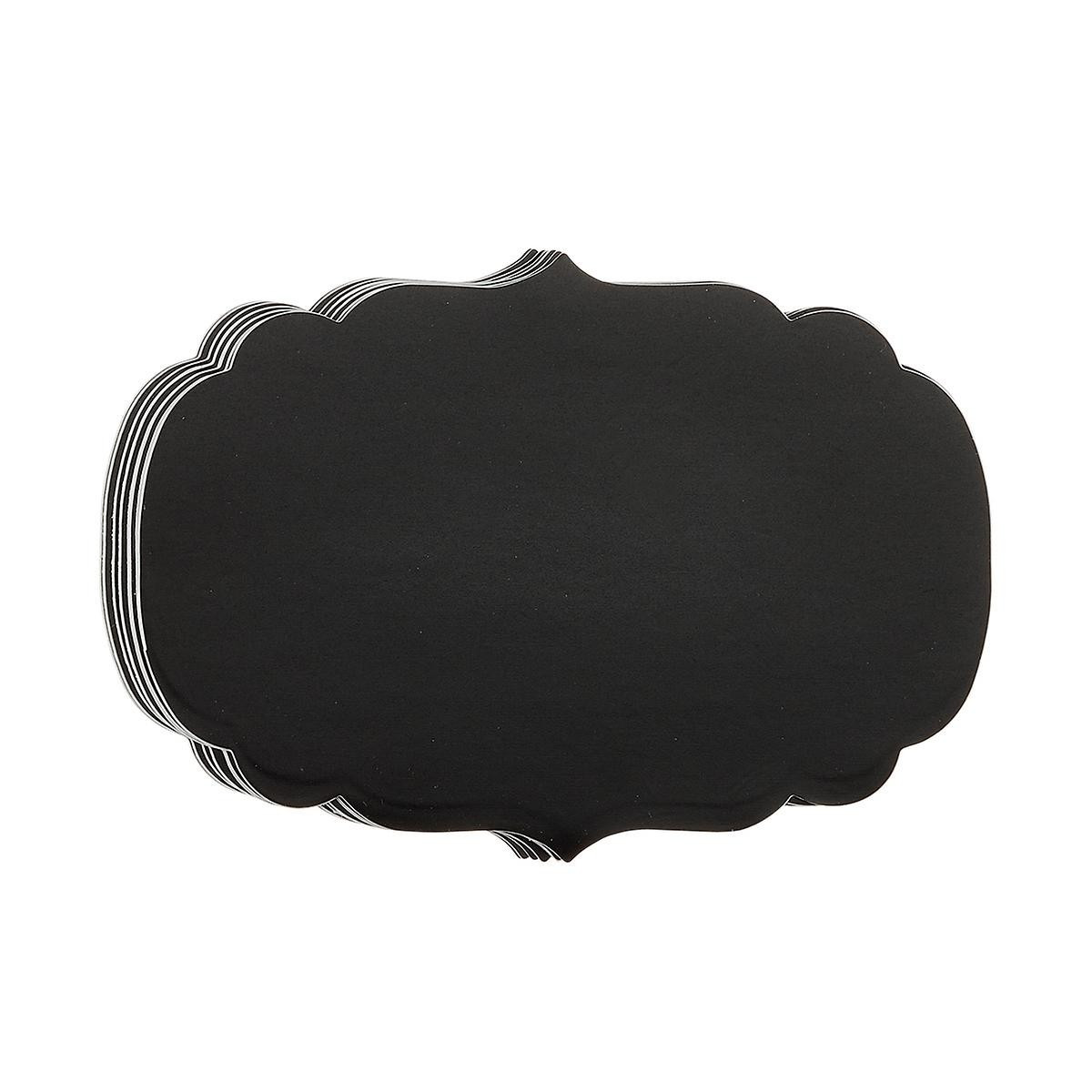 Black Fancy Oval Chalkboard Labels Pkg/10 | The Container Store