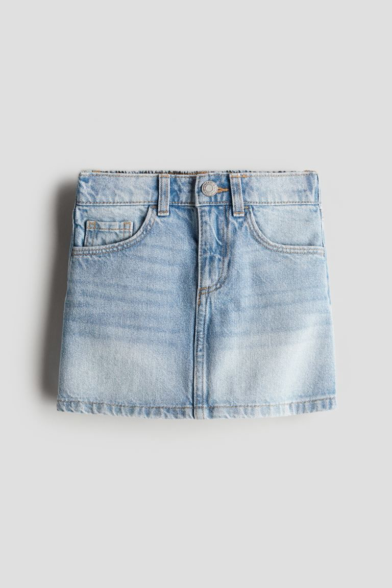 Denim Skirt - Regular waist - Short - Light denim blue - Kids | H&M US | H&M (US + CA)