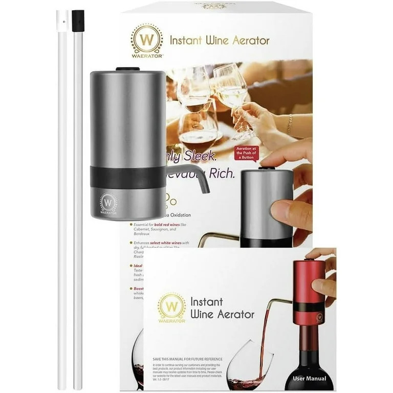 Waerator W2 Instant 1-Button Electric Wine Aerator Pourer Spout Automatic Wine Dispenser | Walmart (US)