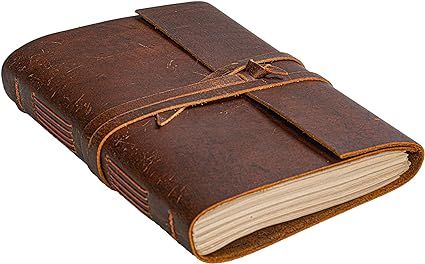 Leather Journal Notebook（6x8 in） - Vintage Leather Bound Journals Handmade Rustic Finish Book... | Amazon (US)