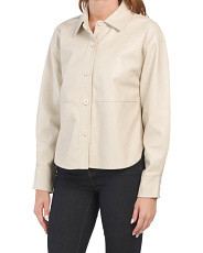 Faux Leather Drop Shoulder Top | Tops | T.J.Maxx | TJ Maxx