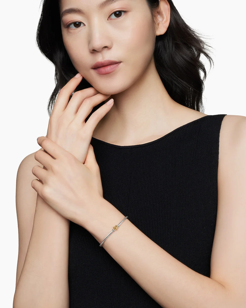 Classic Cable Heart Station Bracelet | David Yurman