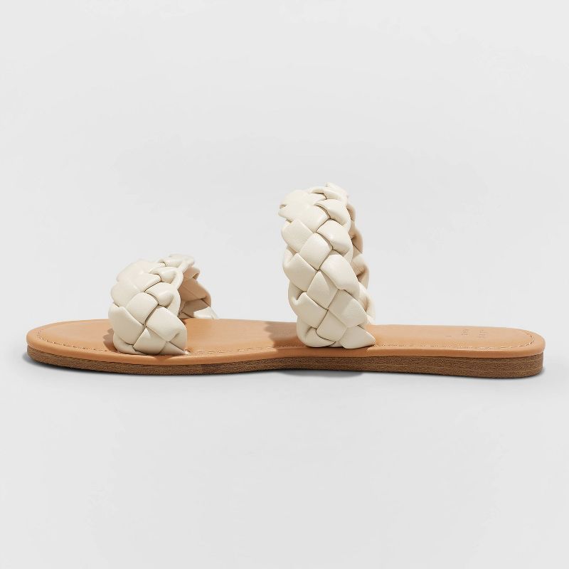 Women's Lucy Wide Width Braided Slide Sandals - A New Day™ | Target