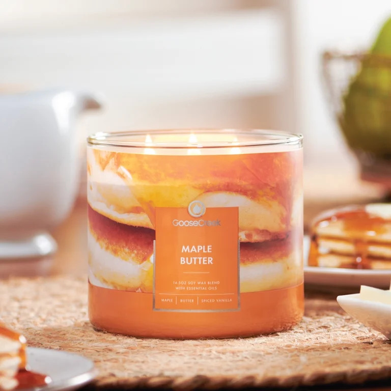 Goose Creek 3-Wick Maple Butter Scented Jar Candle, 14.5oz. | Walmart (US)