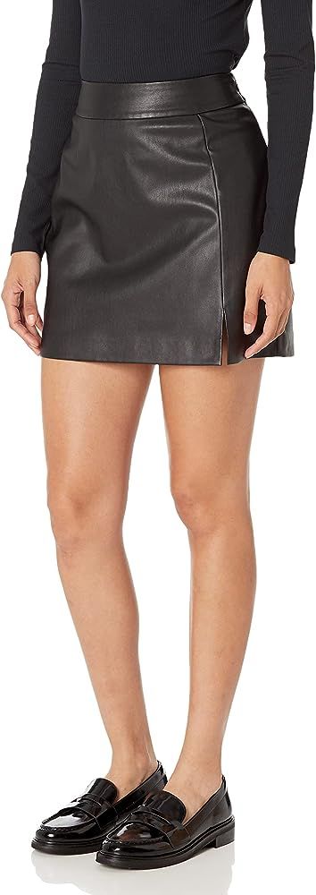 The Drop Women's Aiden Vegan Leather A-line Mini Skirt | Amazon (US)
