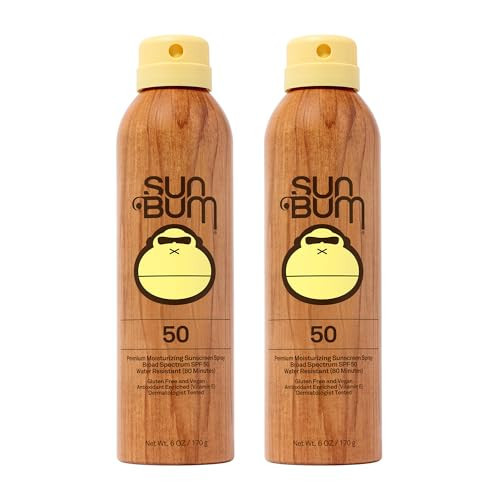 Sun Bum Original SPF 50 Sunscreen Body Spray - Broad Spectrum Moisturizing Sunscreen with Vitamin E - Hawaii 104 Act Compliant (Made without Octinoxate & Oxybenzone) - 6 oz (Pack of 2) | Amazon (US)