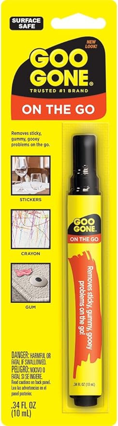 Goo Gone on the Go Pen - Adhesive Remover - Quickly Removing Stubborn Stickers Crayon Tape and Mo... | Amazon (US)