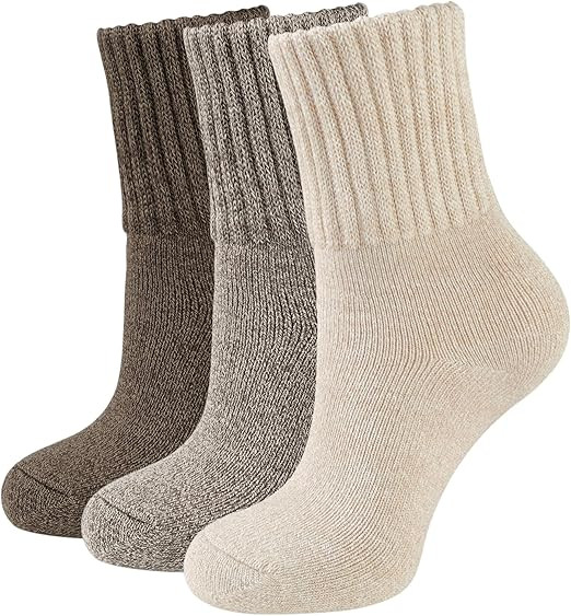 Closemate Boot Socks for Women Winter Thick Socks Warm Crew Socks Gift for Women 3 Pairs | Amazon (US)
