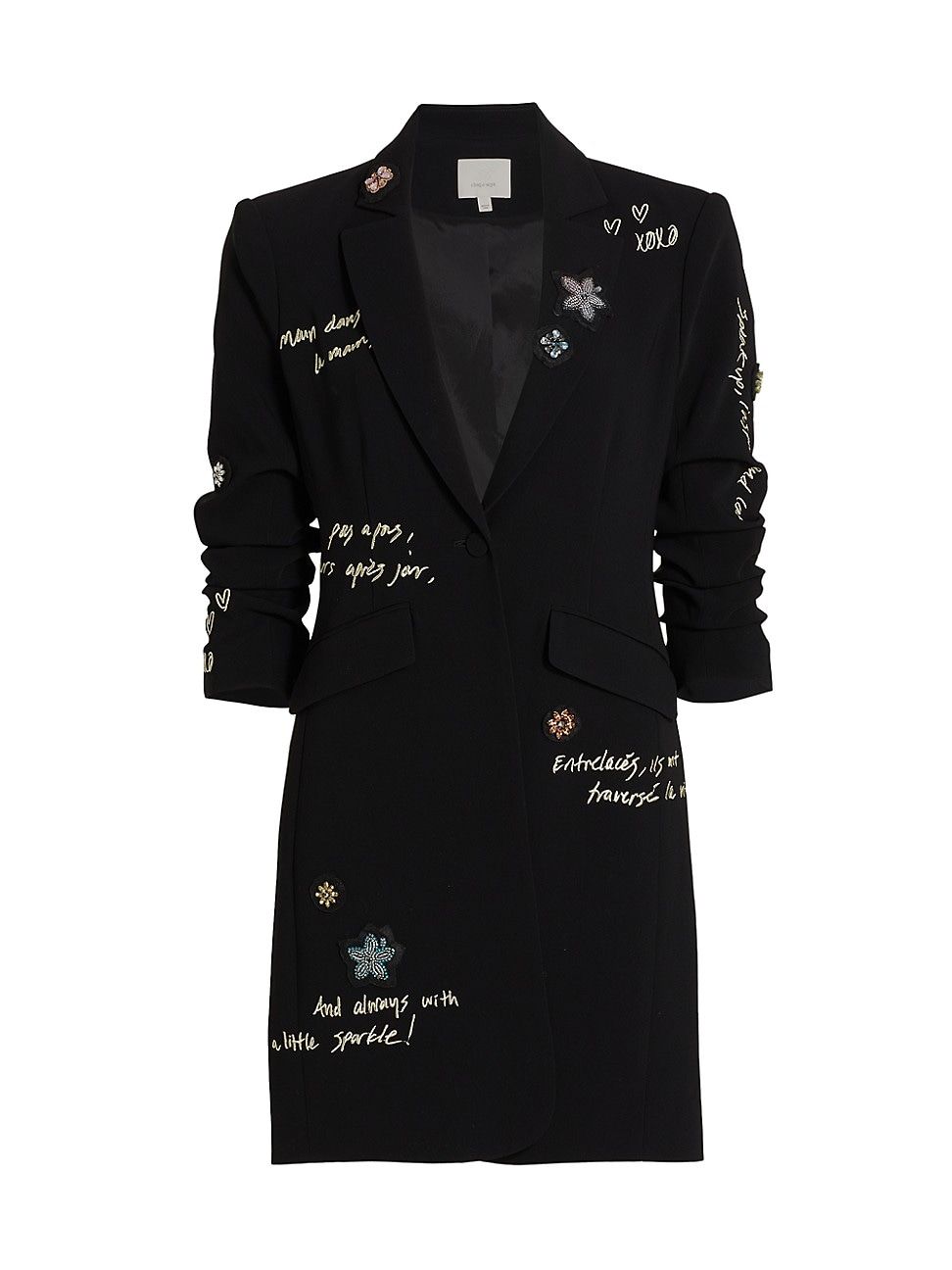 Women's Joel Embroidered Blazer Dress - Black - Size 6 | Saks Fifth Avenue