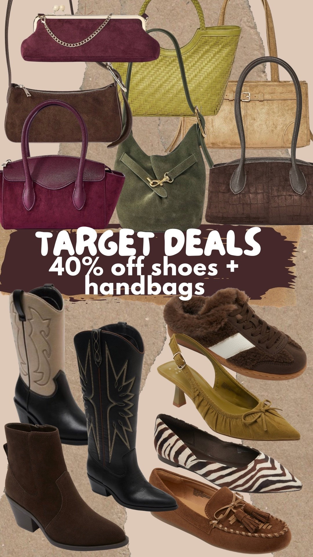 Target 40% off handbags + shoes!!🚨