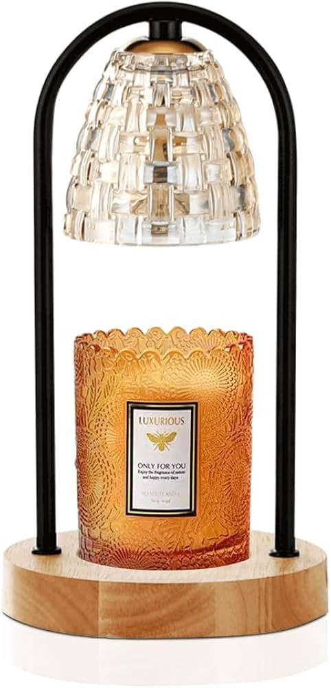 Candle Warmer Lamp with Timer, Dimmable Electric Candle Warmer with 2 Bulbs for Scented Wax, Mode... | Amazon (US)