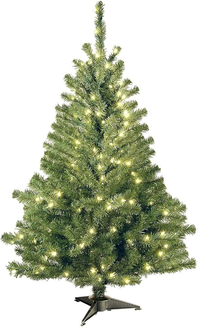 National Tree Company 4 ft Pre-Lit Kincaid Spruce Mini Artificial Christmas Tree, 100 Clear Light... | Amazon (US)