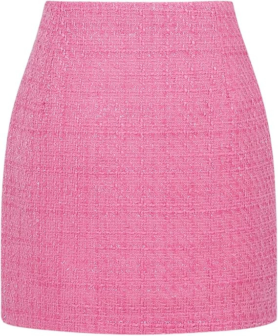 IDEALSANXUN Womens High Waist Plaid Skirt Bodycon Pencil Wool Mini Skirts | Amazon (US)