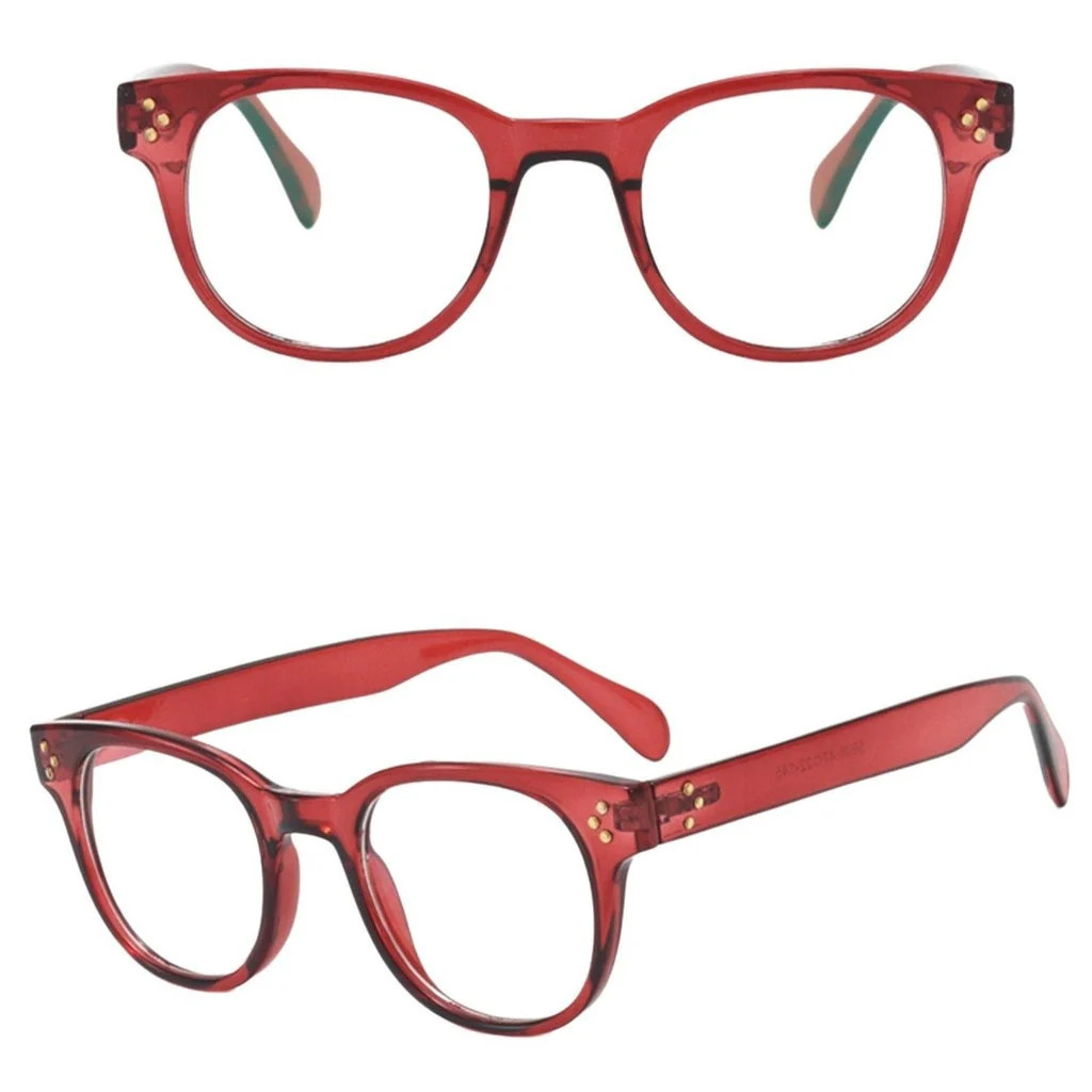 City Girl Blue Light Glasses Retro Red Frame | Pretty Simple