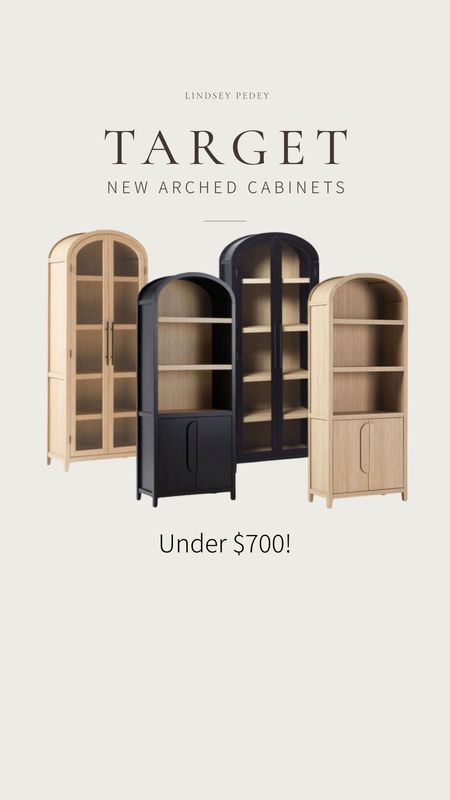 Love these new arched cabinets from Target! Which do you prefer? White oak or black? 

#LTKHome