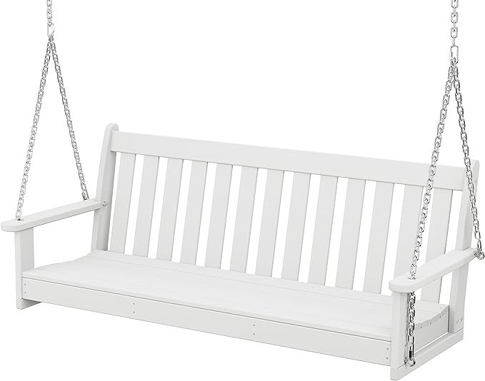 POLYWOOD GNS60WH Vineyard 60" Swing, White | Amazon (US)