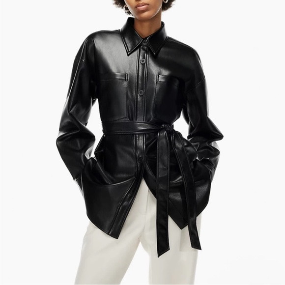 Aritzia Babaton XXS Ava Vegan Leather Jacket | Poshmark