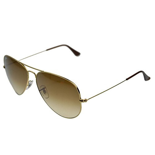 Ray-Ban RB3025 Classic Aviator Sunglasses, Gold/Clear Gradient Brown, 58 mm | Amazon (US)