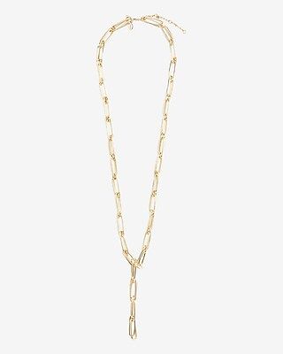 Double Paperclip Chain Y Necklace | Express