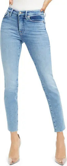 Good Legs Raw Hem High Waist Cigarette Leg Jeans | Nordstrom