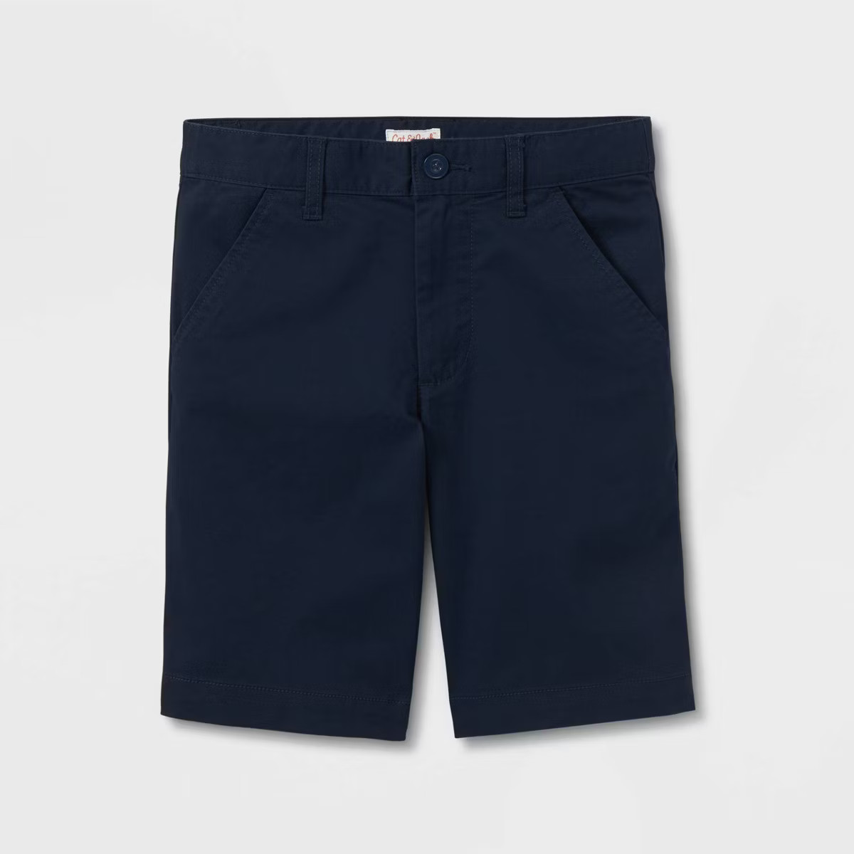 Boys' Regular Fit Flat Front Uniform Shorts - Cat & Jack™ Blue 8 | Target