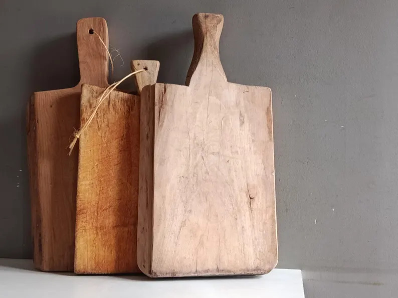 Antique French Thick Wood Cutting Board Rustic / Chopping Block Primitiv Plate Tray to Cut Bread,... | Etsy (US)