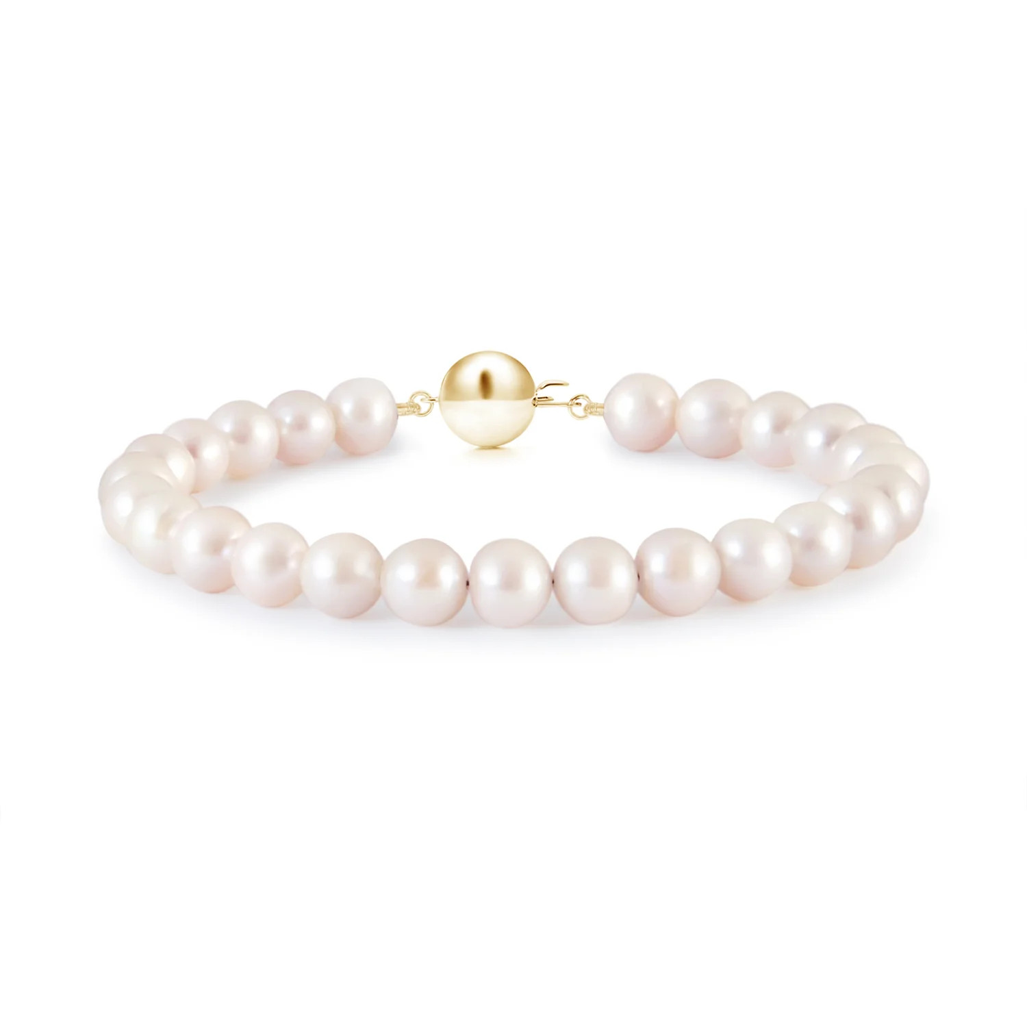 Classic Japanese Akoya Pearl Single Strand Bracelet | Angara | Angara US