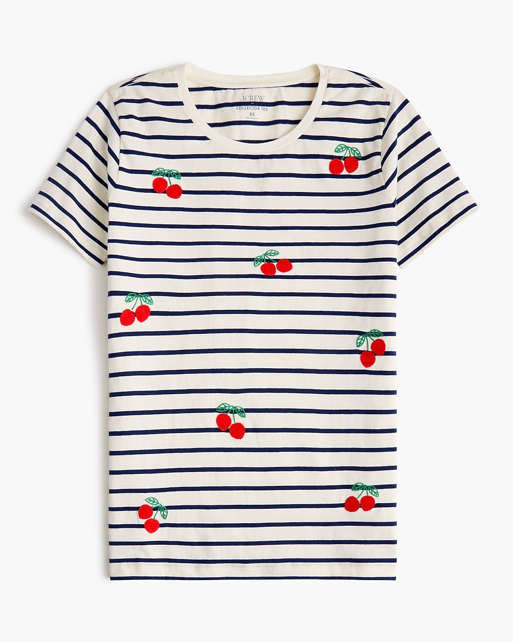 Cherries on stripes graphic tee | J.Crew Factory
