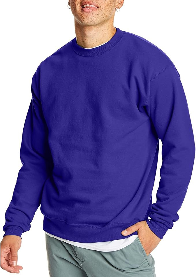 Hanes Men's Sweatshirt, EcoSmart Fleece Crewneck Sweatshirt, Big & Tall Available, 1 or 2-Pack | Amazon (US)