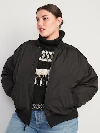 Oversized Bomber Jacket for Women | Old Navy (US)