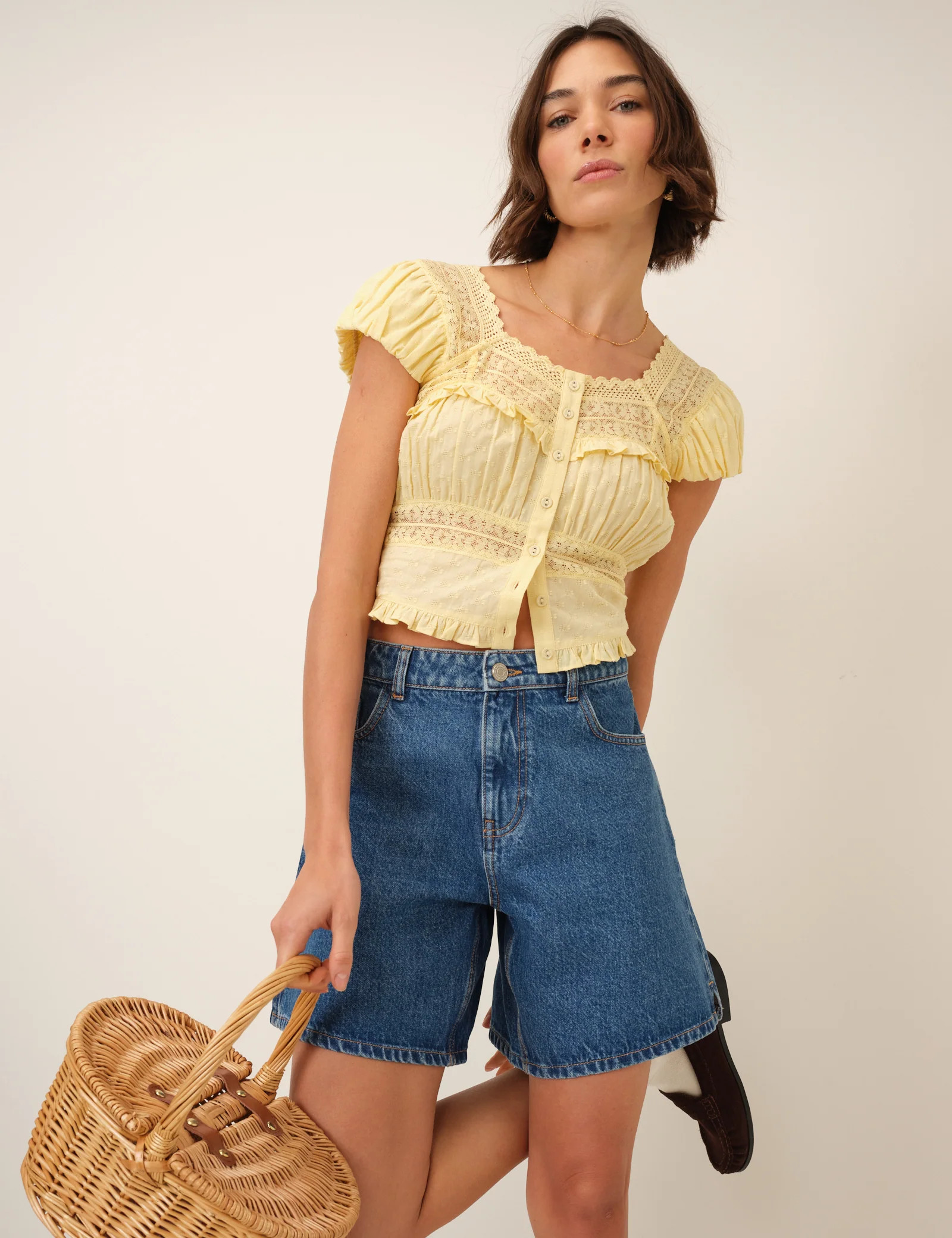 Mid Wash Denim Bermuda Shorts | Nobody's Child