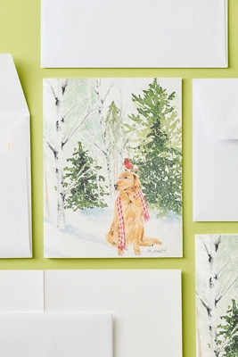 Holiday Boxed Note Cards, Set of 4 | Anthropologie (US)