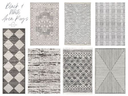 Black and white area rugs 

#LTKhome