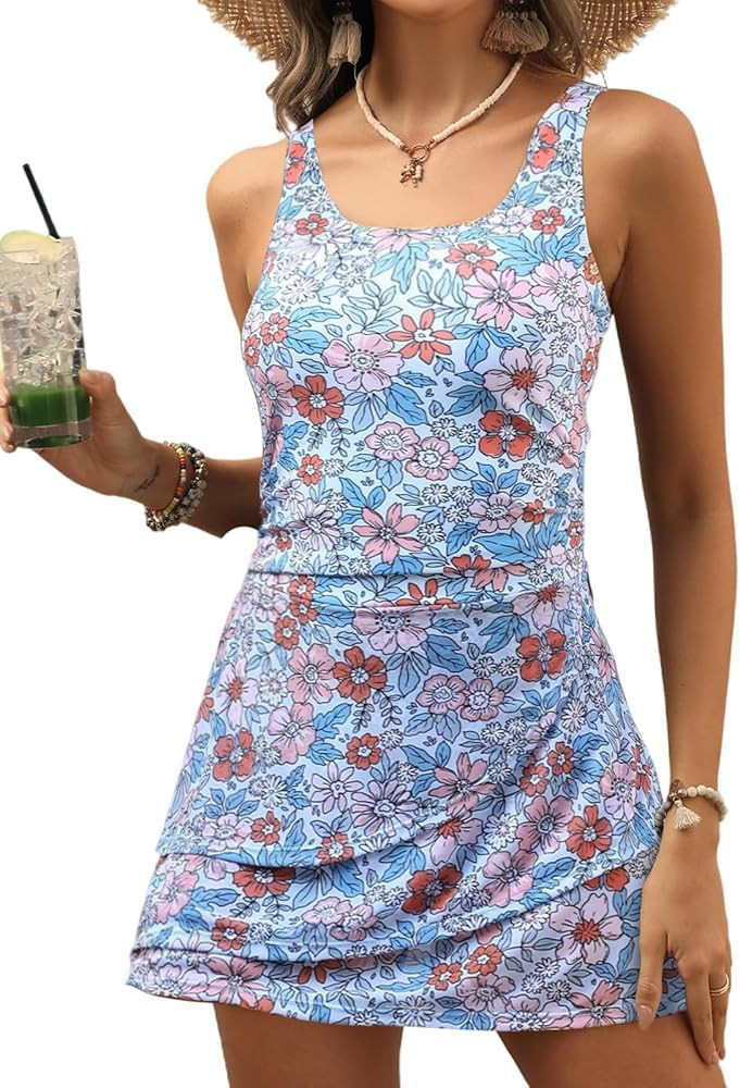 CiCiBird Women One Piece Tummy Control Swimsuit Modest Swim Dress Bathing Suit Skirt Swimwear | Amazon (US)