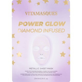 Vitamasques Power Glow Diamond Infused Metallic Face Sheet Mask | CVS | CVS Health