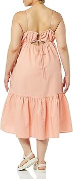 Goodthreads Women's Linen Tiered Midi Dress | Amazon (US)