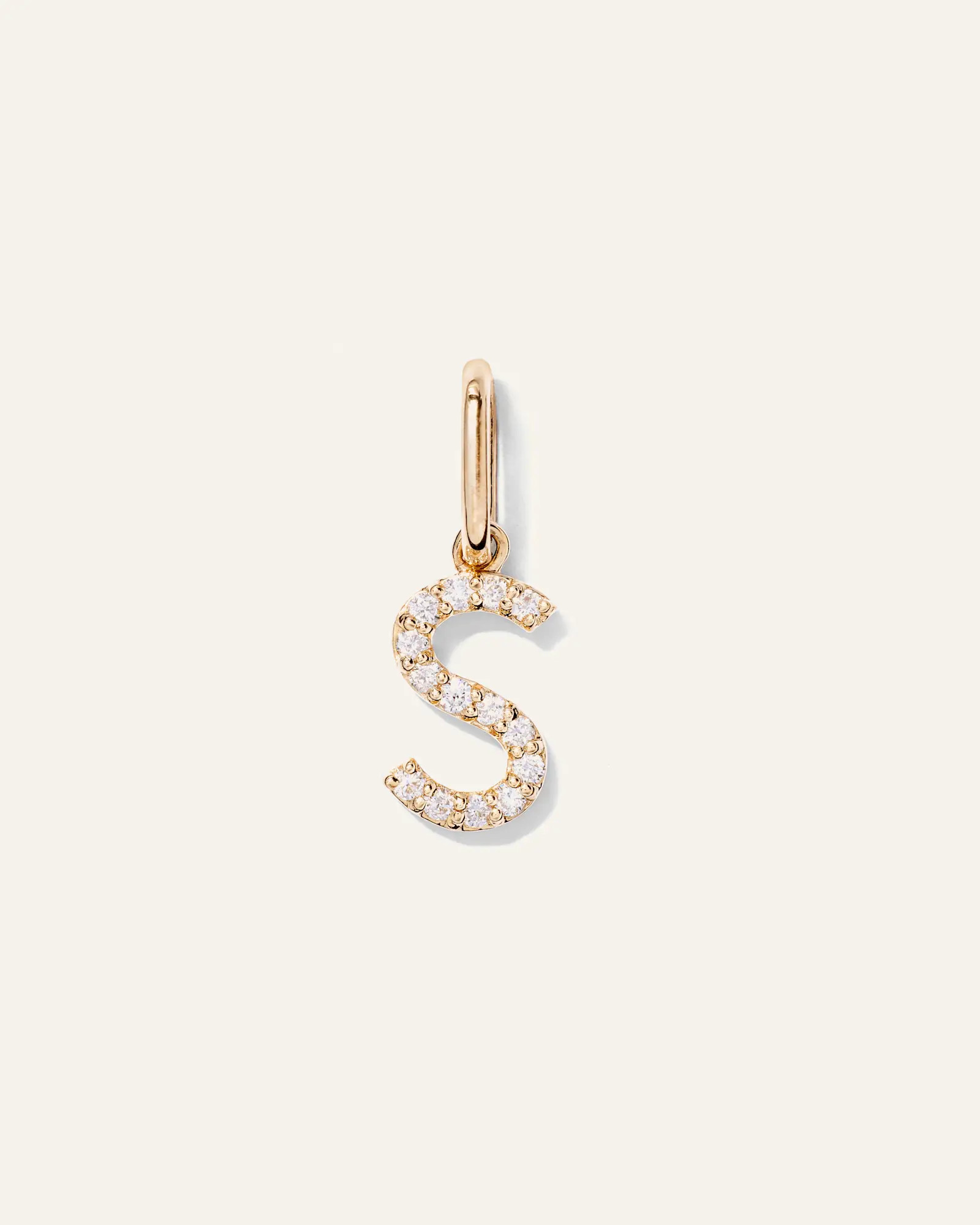 14K Gold Diamond Letter Charm | Quince