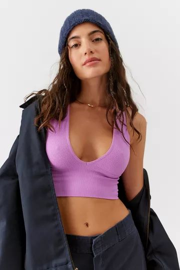 Out From Under Hailey Seamless Plunge Bra Top | Urban Outfitters (US and RoW)