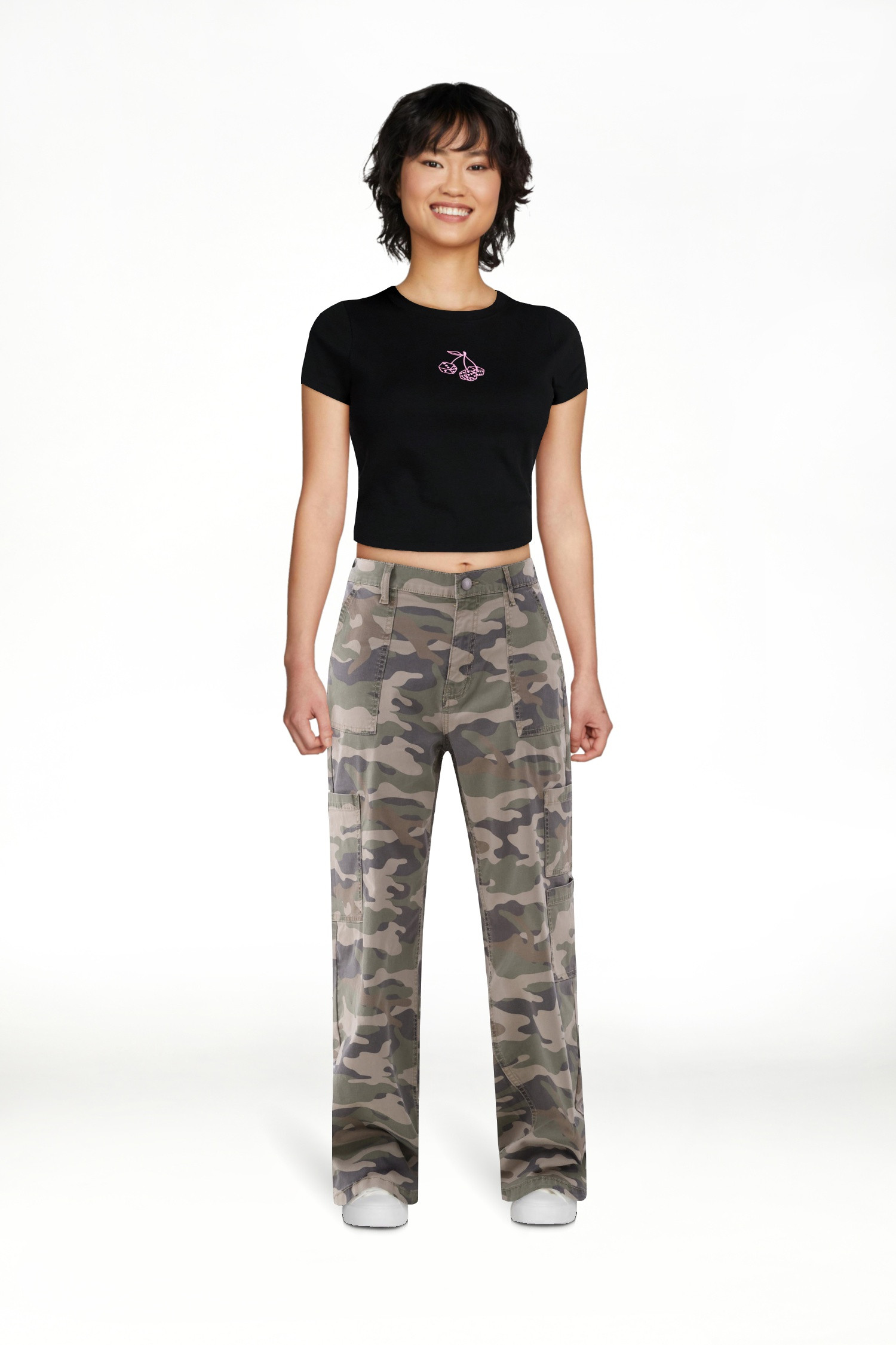 No Boundaries Wide Leg Cargo Pants, 33.5" Inseam, Women's and Women's Plus XXS-4X | Walmart (US)