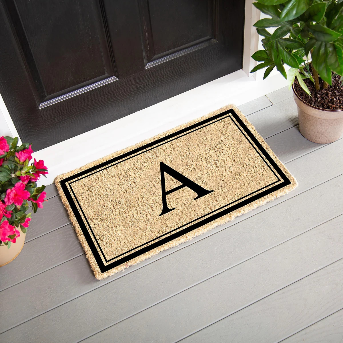 Monogram Coir Mat, Letter "A" | Plow & Hearth