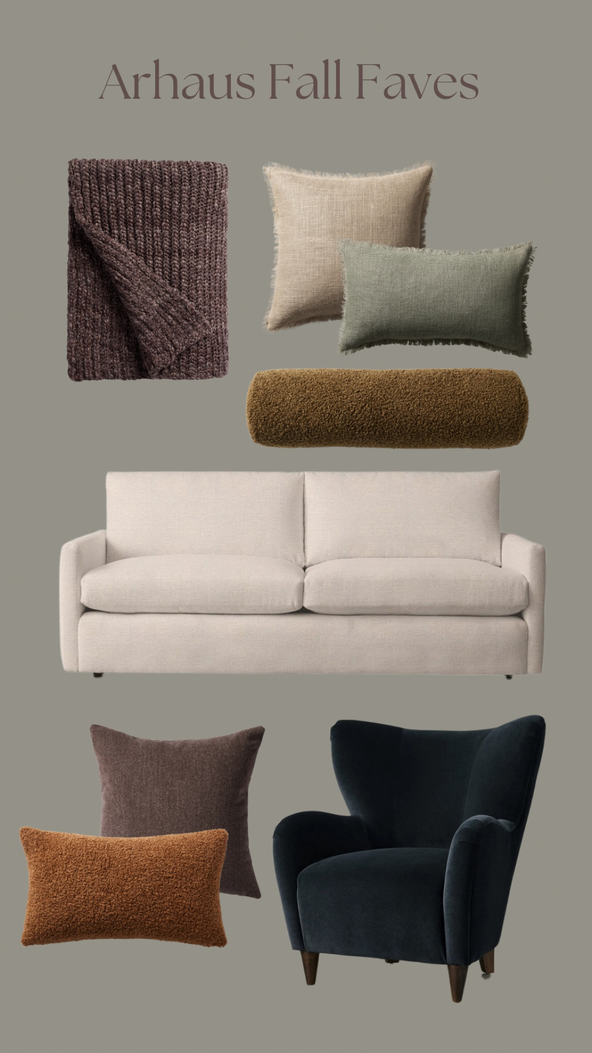 Arhaus Fall picks. This new chair is everything, love the style and fabric choices. Their Kipton sofa is a staple and the most comfortable sofa I have ever had; and there selection of textured pillows, in so many warm solid colors are incredible. #fall #arhaus

#LTKHome