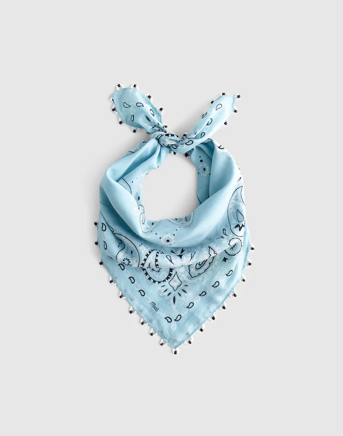 Beaded Bandana in Cotton Blend | Madewell