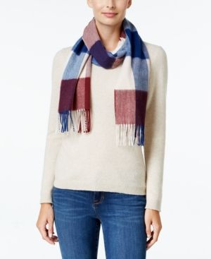 Charter Club Buffalo Check Cashmere Scarf, Created for Macy's | Macys (US)