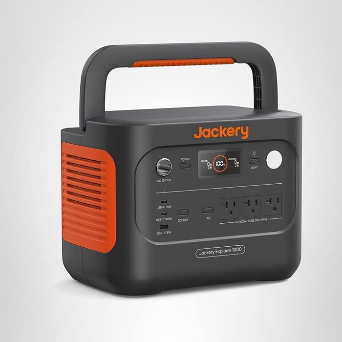 Jackery Explorer 1000 v2 Portable Power Station,1070Wh LiFePO4 Battery,1500W AC/100W USB-C Output... | Amazon (US)