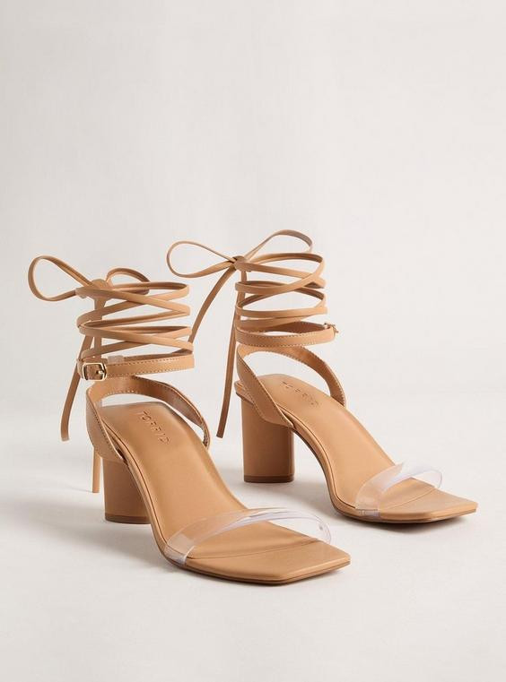 Strappy Ankle Wrap Block Heel (WW) | Torrid (US & Canada)